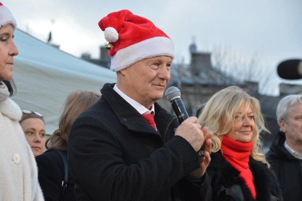 Ognisty finał Wigilii Miejskiej w Grójcu