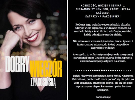 Dobry wieczór z Pakosińską już w lutym w Grójcu