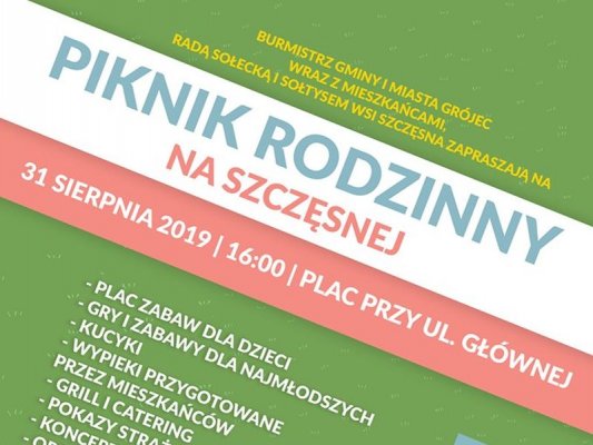 Na koniec wakacji Piknik Rodzinny na Szczęsnej!