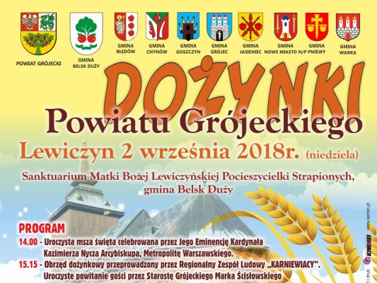  Dożynki Powiatu Grójeckiego: msza, kabaret Ciach i zespół Łzy