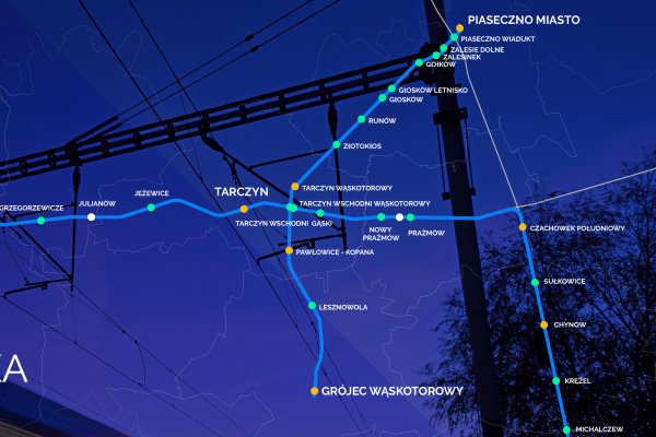 Tak będzie przebiegać linia kolejowa Węzeł CPK – Grójec – Warka 
