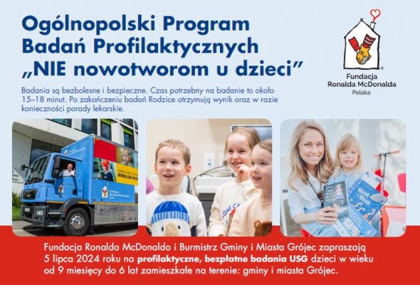 Bezpłatne badania USG dzieci w Grójcu