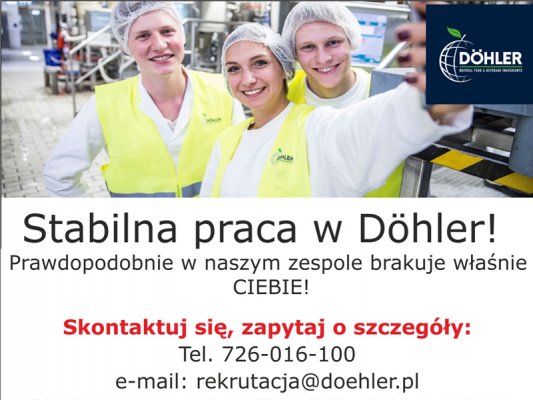 Stabilna praca w Dohler 