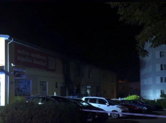 Pożar sklepu meblowego