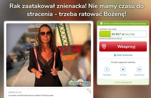 Rak zaatakował mieszkankę Grójca - trwa zbiórka pieniędzy