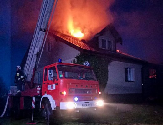 Nocny pożar w gminie Mogielnica