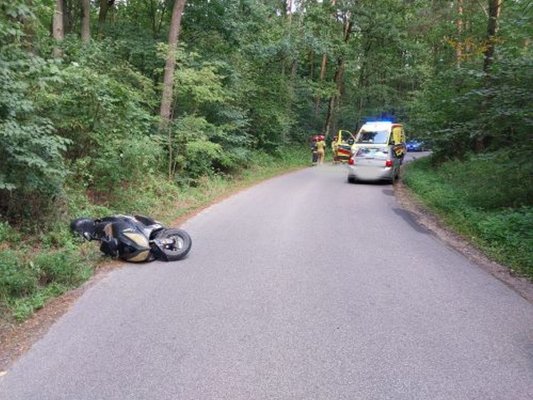 Tragiczny wypadek pod Mogielnicą. Motocyklista uderzył w pień ściętego drzewa