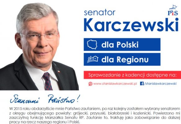 List Marszałka Senatu Stanisława Karczewskiego