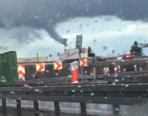 Trąba powietrzna pod Grójcem uchwycona na zdjęciu