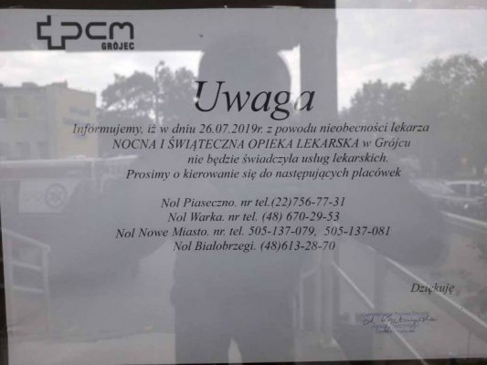 Grójecki szpital odsyła pacjentów z NOL. Burza w sieci