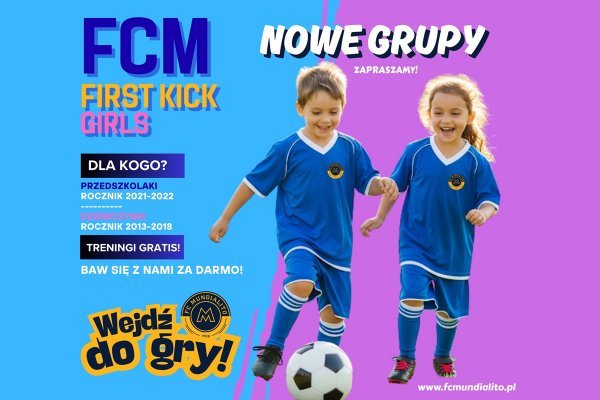 FC Mundialito zaprasza na bezpłatne zajęcia sportowe dla przedszkolaków i dziewczynek!