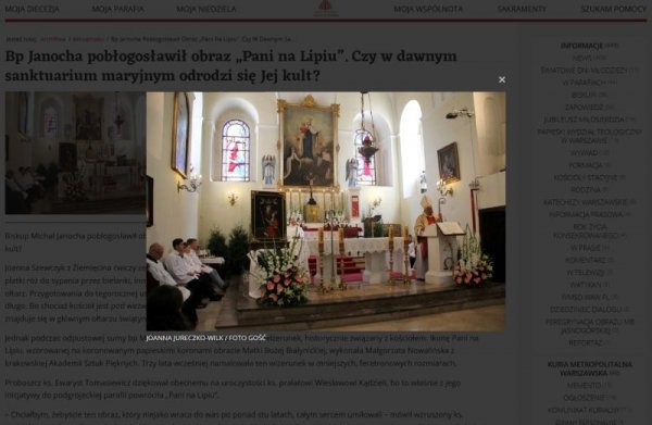 Biskup pobłogosławił obraz „Pani na Lipiu”