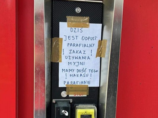 Dziś jest odpust parafialny. Zakaz używania myjni!