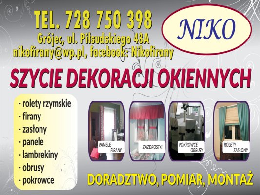 Dekoracje okienne od Niko Firany