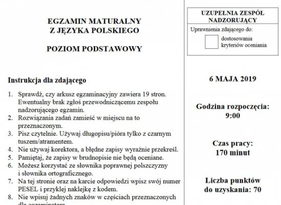 Wyniki matur 2019 w powiecie grójeckim