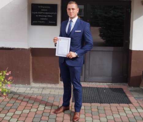 Najlepszy maturzysta ZSP w Jasieńcu nagrodzony