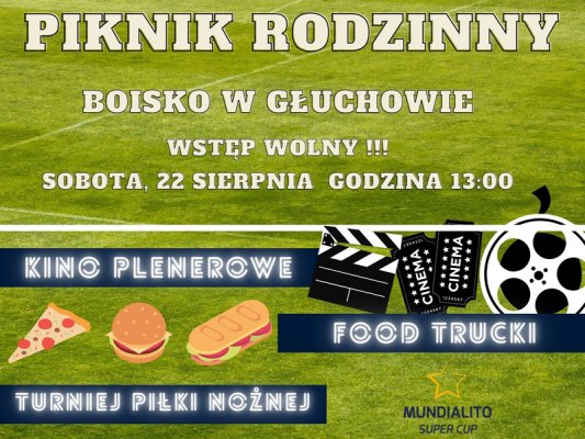 Turniej piłkarski i kino plenerowe w Głuchowie