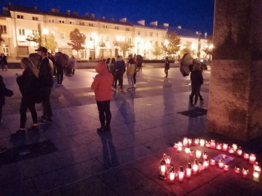 Kobiety manifestowały na grójeckim rynku