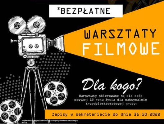 GOK zaprasza na bezpłatne warsztaty filmowe