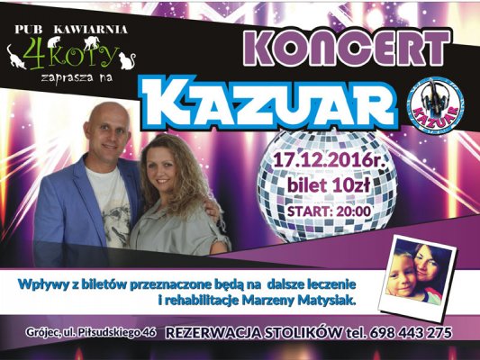 Zespół Kazuar zagra w Czterech Kotach! 