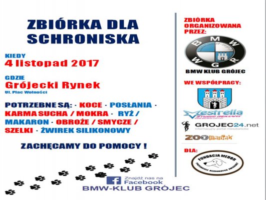 Zbiórka dla schroniska na grójeckim rynku