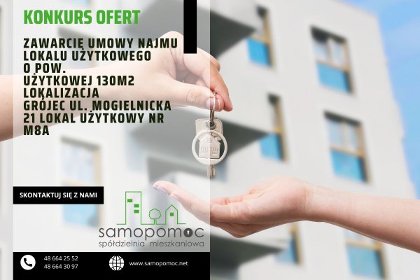 Konkurs ofert na lokal w centrum Grójca  