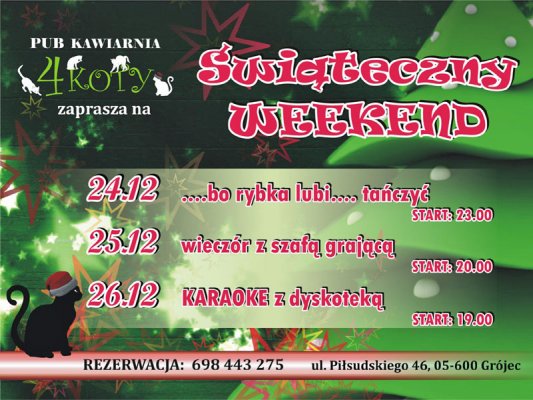 Świąteczny rozkład jazdy Czterech Kotów