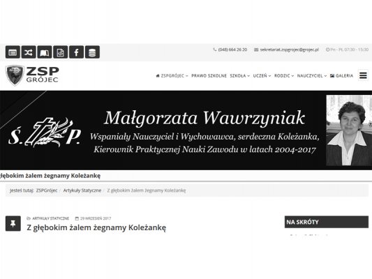 Zmarła Małgorzata Wawrzyniak