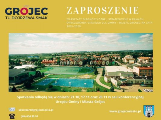 Harmonogram warsztatów w ramach opracowania Strategii dla Gminy i Miasta Grójec