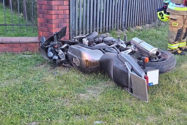 Nieszczęśliwy wypadek motocyklisty w Worowie