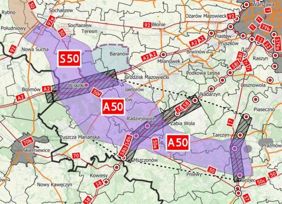 Obwodnica Aglomeracji Warszawskiej: ogłoszono przetarg na dokumentację
