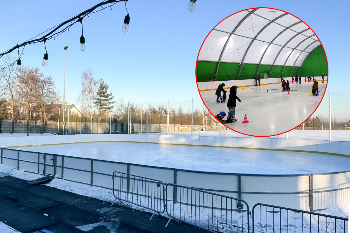 Zadaszone lodowisko ma być gotowe do grudnia 2026 r. (fot. Grojec24.net / rybnik.eu)