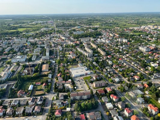 Grójec z pokładu śmigłowca