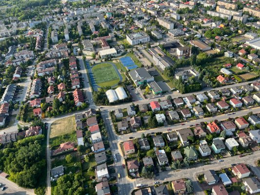 Grójec z pokładu śmigłowca