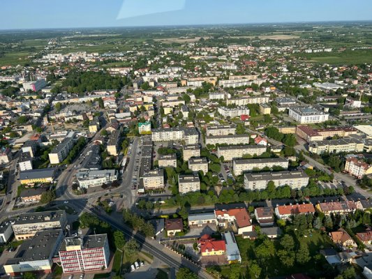 Grójec z pokładu śmigłowca