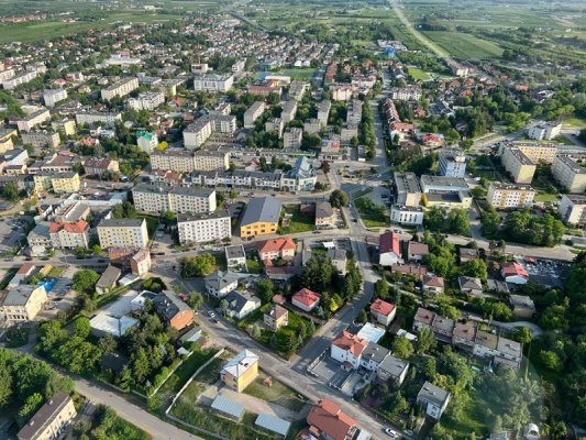 Grójec z pokładu śmigłowca