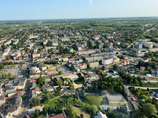 Grójec z pokładu śmigłowca
