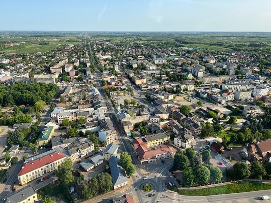 Grójec z pokładu śmigłowca