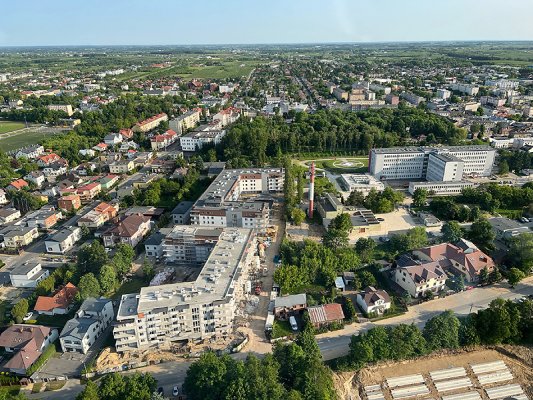 Grójec z pokładu śmigłowca