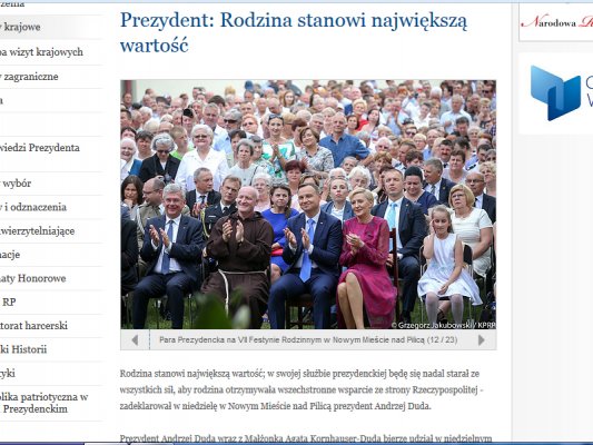 Prezydent: Rodzina stanowi największą wartość