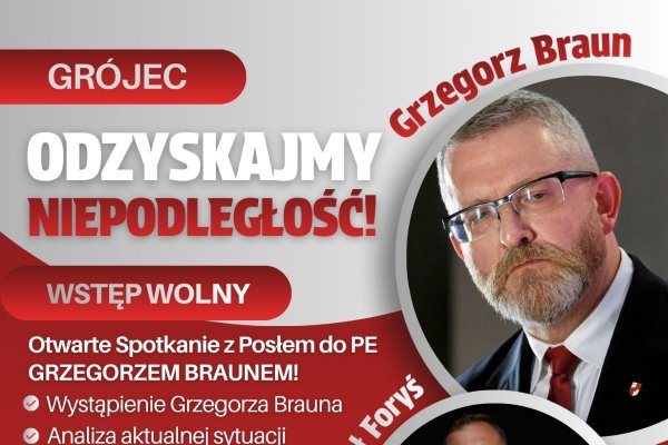 Grzegorz Braun nie przyjedzie do Grójca