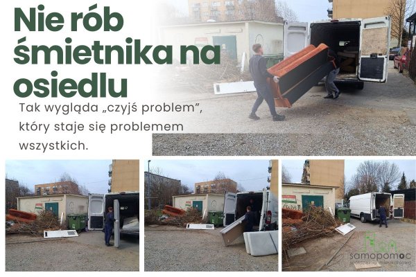 Nie rób śmietnika na osiedlu: Spółdzielnia Mieszkaniowa „Samopomoc” prowadzi kampanię edukacyjną  