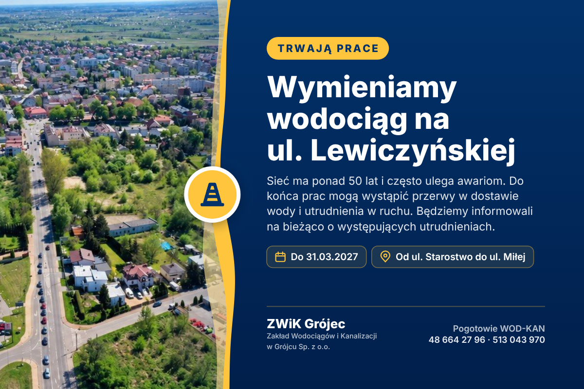Materiały promocyjne Zakładu Wodociągów i Kanalizacji Sp. z o.o. 
