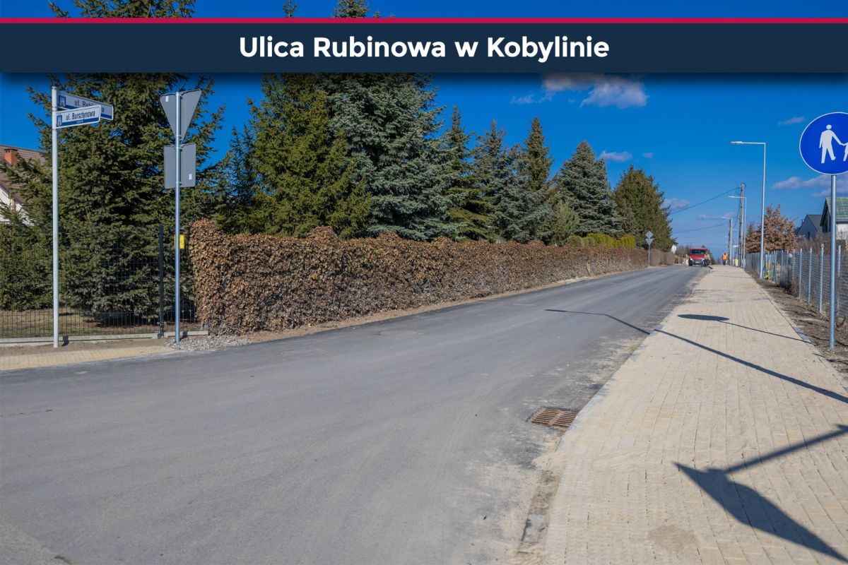 Prace przy realizacji inwestycji na ul. Rubinowej w Kobylinie dobiegają końca.