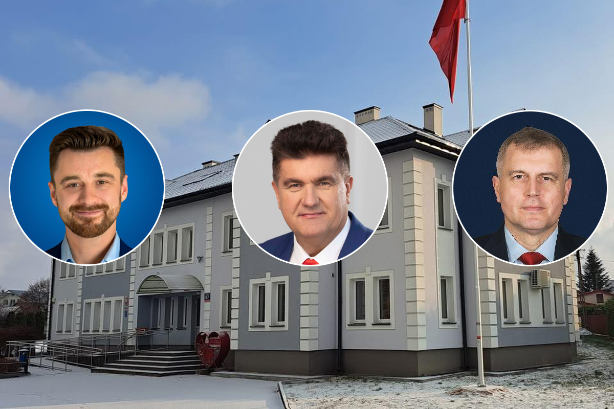 Kandydaci na wójta gminy Chynów: Piotr Bernaciak, Stanisław Mróz, Zbigniew Sobieraj