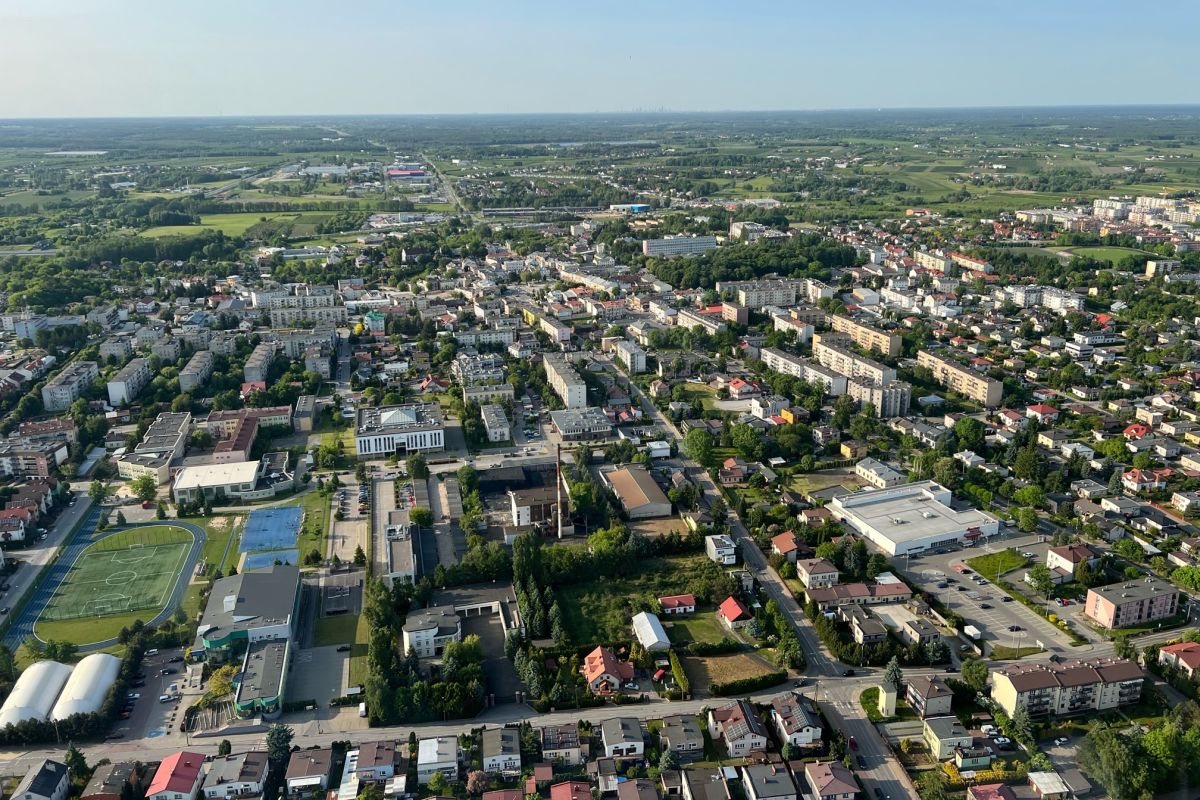 Grójec z lotu ptaka (fot. Dariusz Gwiazda)
